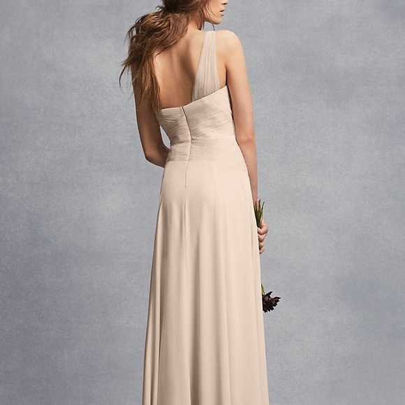 Vera Wang White David’s Bridal Bridesmaid Dress - Picture 2 of 8
